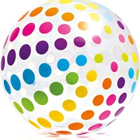 Ballon gonflable Ballon d'eau d'été 42 "Ballon de plage géant cristal clair avec points translucides 1 paquet