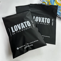 Sacs en polyéthylène personnalisés refermables pour vêtements, t-shirts, maillots de bain, avec fermeture éclair, en plastique givré noir