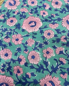 Handmade 100% Organic Cotton Woven Lightweight Soft Printed <b>Block</b> <b>Print</b> Fabric for Boys Running Clothes Dresses Shirts Bags - Product Image 6