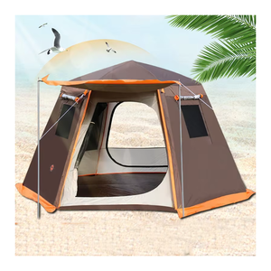 Factory Direct Sales Outdoor Camping Tent 3-4 People Automatic Quick-opening <b>Sunscreen</b> and Rainstorm Aluminum Pole Tent - Product Image 1