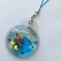Publicité promotionnelle personnalisée PVC porte-clés sac étiquette pendentif avec 2 couleurs de liquide