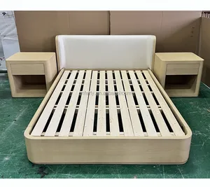 Modernes Schlafzimmermöbel-Set Luxus-Doppelbett Home American Style Massivholz bett Schlafzimmer Recycelt Russische Eiche Boden bett