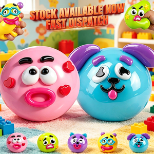 Pelotas Antiestrés TPR Superfluidas y Divertidas, Juguetes Sensoriales para Niños de 5 a 7 Años y de 15 a 60 Años con Caras Pegajosas - Product Image 4