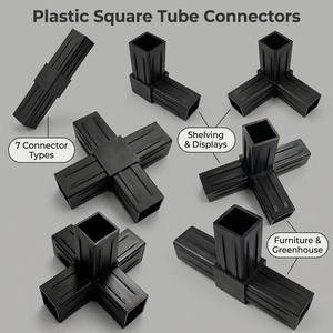 Conector Interno de Tubo Plástico de Ângulo Reto com Saída Direta em Ambas as Extremidades para Tubulação Quadrada e Estruturas Hidráulicas Quadradas - Product Image 4