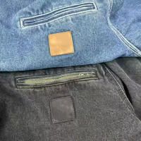 Veste en jean unisexe Detroit J97 en coton 100% délavé et vieilli, coupe lourde, pour hommes, vente en gros