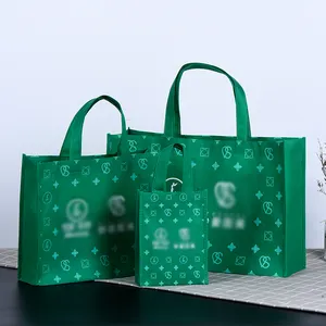 Low MOQ Logo personalizzato Eco riutilizzabile supermercato promozione della spesa regalo Eco bag Non tessuto Carry Tote Shopping Bag in tessuto