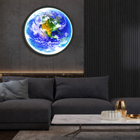 Lampu Dinding Bumi Lampu Pola Motif Bumi Peta Dunia Planet Biru Dekorasi Hutan Hujan Tropis Lampu Dinding Planet Biru