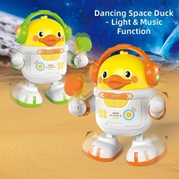 Jouet pour enfants : Canard musical, lumineux, dansant, à bascule - Canard spatial électrique dansant