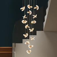 Plafonnier led suspendu composé de boules de cristal ajourées, Design moderne, éclairage d'intérieur, luminaire décoratif de plafond, idéal pour une entrée, une Villa ou des escaliers, K9
