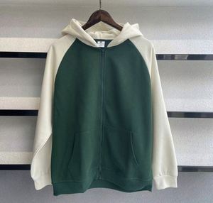 Sudaderas Personalizables con Fondo Verde, 60% Algodón, 40% Poliéster, Estampado Puff, Ropa de Punto de Marca, Sudadera Personalizada para Hombre, Corte y Confección Escolar - Product Image 4