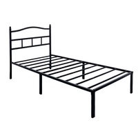 Tête de lit minimaliste moderne en fer forgé, emballage en carton perforé, cadre en acier, pour lit simple de chambre à coucher, transfrontalier