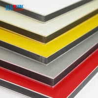 Panneau composite en aluminium PE Precio Alucobond Rojo de 3mm au design moderne pour l'extérieur, la chambre à coucher et l'appartement.