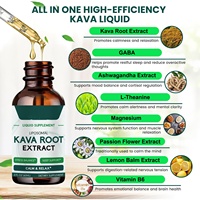 Extrait liquide de racine de Kava Kava biologique à marque privée pour le sommeil, la détente et le soulagement du stress – Gouttes liquides liposomales de Kava