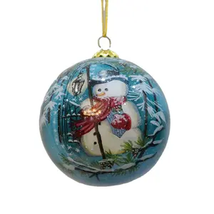 2024 Inside Painted Glass Christmas Ornament Ball