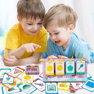 Juego de Aprendizaje de Escritorio para Preescolar y Jardín de Infancia, 96 Piezas, Colores y Formas, Tarjetas de Educación Temprana para el Desarrollo Cognitivo de los Estudiantes - Product Image 3