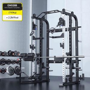 Venta al por mayor equipo de gimnasio integral-multifunción Smith máquina de construcción de acero para el hogar Fitness ejercicio entrenamiento dispositivo - Product Image 2