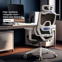 Chaise de bureau réglable pour télétravail, chaise de réunion confortable pour le personnel, chaise ergonomique pour dortoir et étude, idéale pour les projets de bureau
