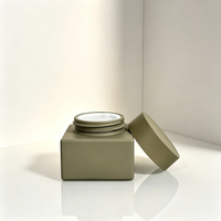 Pot carré en porcelaine blanche pour crème visage, argile capillaire, cire à sourcils – Emballage cosmétique de luxe en céramique avec logo personnalisé