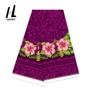 Precio de fábrica al por mayor, la más nueva tela de vestido Hawaiano con diseño de estampado Tribal polinesio de rayón para prendas de vestir - Product Image 3