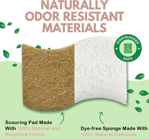 Phân Hủy Sinh Học Tự Nhiên Ủ Cellulose Dừa Óc Chó Scrubber Miếng Bọt Biển Thân Thiện Với Môi Nhanh Chóng Làm Khô Món Ăn Bọt Biển Bọt Biển - Product Image 6