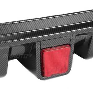 Difusor de Parachoques Trasero para Auto, Aspecto de Fibra de Carbono/Negro, con Luz de Freno LED, para Infiniti Q50 2014-2017 - Product Image 4