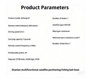 Zhanlan Köderboot mit 500m Reichweite, 24 GPS-Punkten, Karpfenangeln mit GPS-Fernsteuerung, RC 12V Batterie Karpfenangel-Köderboot - Product Image 3