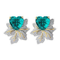 Bijoux fins personnalisés or 18 carats 1.08ct boucles d'oreilles saphir bleu royal naturel du Sri Lanka pour femmes pierres précieuses naturelles