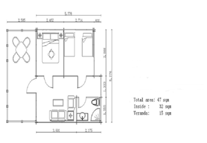Casa de madera prefabricada de dos dormitorios con encanto costero a tiro de piedra de la playa de arena y la vista al mar - Product Image 2
