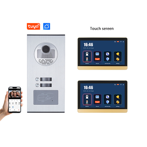 <span class=keywords><strong>Interphone</strong></span> vidéo <span class=keywords><strong>sans</strong></span> <span class=keywords><strong>fil</strong></span> à <span class=keywords><strong>2</strong></span> boutons avec contrôle biométrique et protection anti-effraction pour les espaces de coworking - Product Image 2