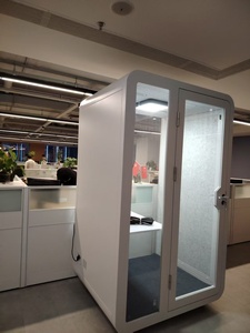Cabina de Privacidad para Teléfono, Salas de Llamadas Insonorizadas, Cabina Portátil Insonorizada para Oficina y Hogar con Escritorio y Silla - Product Image 5