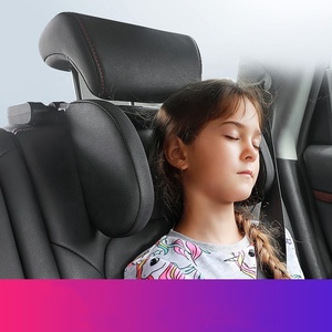 नवीनतम डिजाइन कॉन्टेक्स आकार मेमोरी फोम तकिया कार सीट हेडरेस्ट पोज़िशनर एब्स + pvc + चमड़े के कवर - Product Image 3