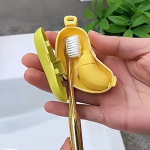1pc Banana Portable <b>Toothbrush</b> Travel <b>Case</b>, Dust-proof Bristle Protector, Compact Bacteria-resistant Storage - Product Image 4