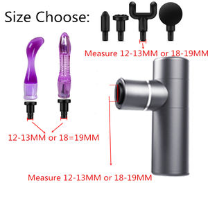 Kostenlose individuelle Schachtel - 2 in 1 Universal Dildo <span class=keywords><strong>Penis</strong></span> Silikon-Massagekopf für Faszienmassage Massagegerät Gewehr Damen Masturbation Sexspielzeug - Product Image 2