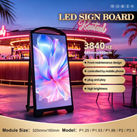 Panneau d'affichage LED intérieur P4 pliable, écran numérique sur pied, affichage publicitaire commercial Full HD pour centre commercial, spectacle, événement