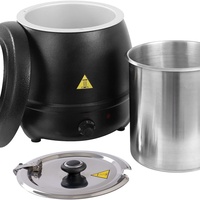 Cosinas Industrial Silver 50 Schalen/Stunde Elektrischer Suppenkessel-Wärmer für Buffet-Restaurants, 50-70°C Warmhaltefunktion