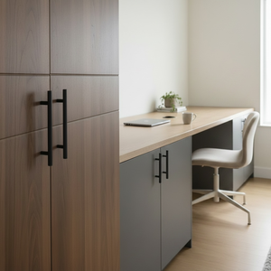 RONYU OEM Sampel Gratis Gagang Kabinet Baja Modern Warna Perunggu Gelap, Gagang & Kenop Furnitur, Tarikan Batang Solid untuk Dapur - Product Image 3