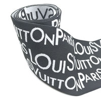 Étiquette imprimée personnalisée en gros d'usine bande élastique tricotée tissée en polyester doux