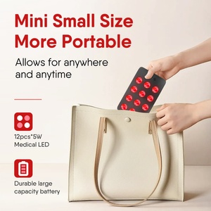 Panneau de lumière rouge portable qui émet une lumière rouge de 660 nm et une lumière infrarouge de 850 nm pour la santé de la peau, lampe de luminothérapie rechargeable - Product Image 5