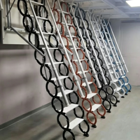 Escalier mural rétractable et pliable personnalisable, échelle à ciseaux en forme de S, vente en gros directe d'usine