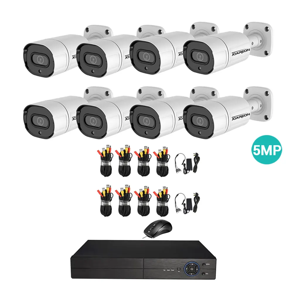 Home Security CCTV System Cctv Camera 5MP Kit Full HD Outdoor Waterproof Camera 8ch DVR Kit Combo