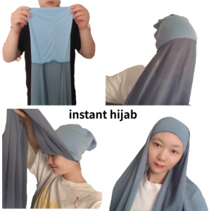 Yiwu fabbrica moda nuovo Design Chiffon sciarpa istantanea Hijab sciarpe musillina estate donne stilista <span class=keywords><strong>scialle</strong></span> - Product Image 4