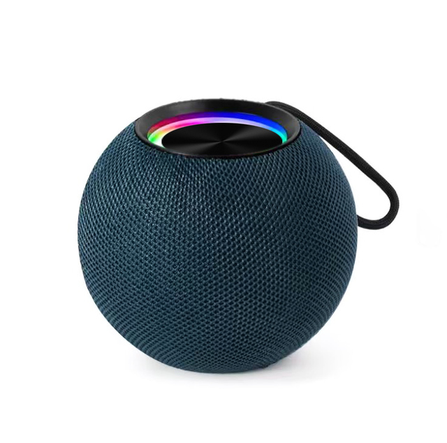 2025 New BlueTooths Speaker Outdoor Portable Lantern IPX5 Waterproof Multiple Color LED Round Ball Wireless Speaker with Strap