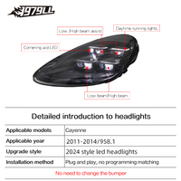 Faros Delanteros LED Matrix PDLS Estilo 2025 Plug and Play para Porsche Cayenne 92A 958.1 2011-2014, Repuesto