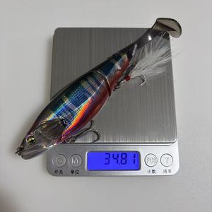 <span class=keywords><strong>Leurre</strong></span> de pêche articulé TOPRIGHT MJ242 6,3 po 1-1/4 oz à flottation lente avec queue souple en élastomère et ailerons de freinage pour achigan et brochet - Product Image 5