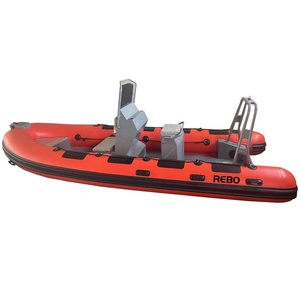Bateau pneumatique semi-rigide à coque en aluminium en V profond de 17,7 pieds RIB540 Orca/Hypalon/PVC avec moteur - Product Image 6