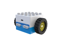 Briques de construction robotisées à codage éducatif Blocs en plastique à grosses particules Jouet électronique de construction pour enfants de 3 à 7 ans