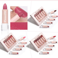 Ensemble de rouge à lèvres semi-mat Cmaadu-Brillant à lèvres mat hydratant longue durée, certifié MSDS pour le commerce transfrontalier