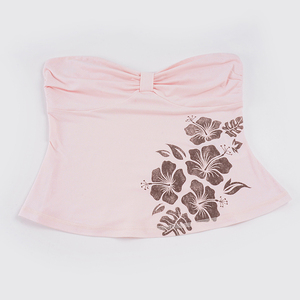 Vintage Floral Print Strapless Tube Top Women's <b>Sweet</b> Pleated Bow Detail Summer Crop Top Sexy <b>Party</b> and Vocation Wear - Product Image 6