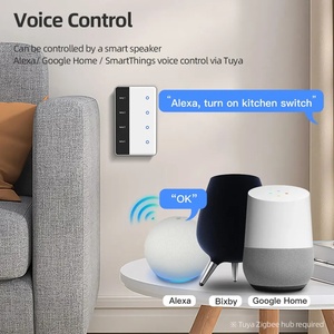 <span class=keywords><strong>Zemismart</strong></span> สวิตช์10A ชื่อแบบทำมือสวิตช์ไฟระบบสัมผัสหน้าจออัจฉริยะ Wi-Fi กันน้ำเราประเภทใช้งานได้กับ Alexa Google Home Voice - Product Image 5