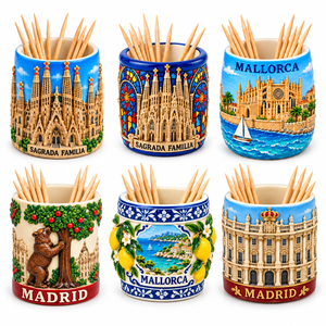 Portastuzzolini 3D in Resina Souvenir Spagnolo Sagrada Familia, Ornamento da Tavolo per <span class=keywords><strong>Cucina</strong></span> - Product Image 4